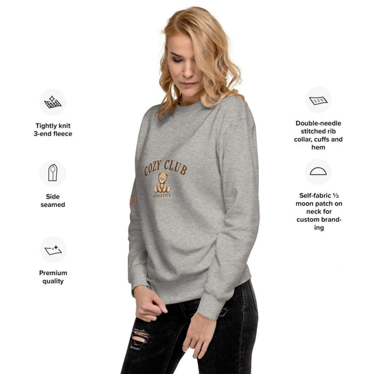 Cozy Club Athletics Teddy Bear Sweatshirt - 8-The Fashionista