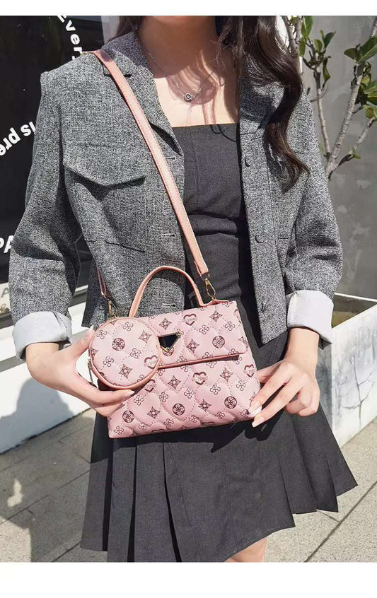 2024 Printed Square Bags Women Handbags- Two Piece Set - 2-The Fashionista 