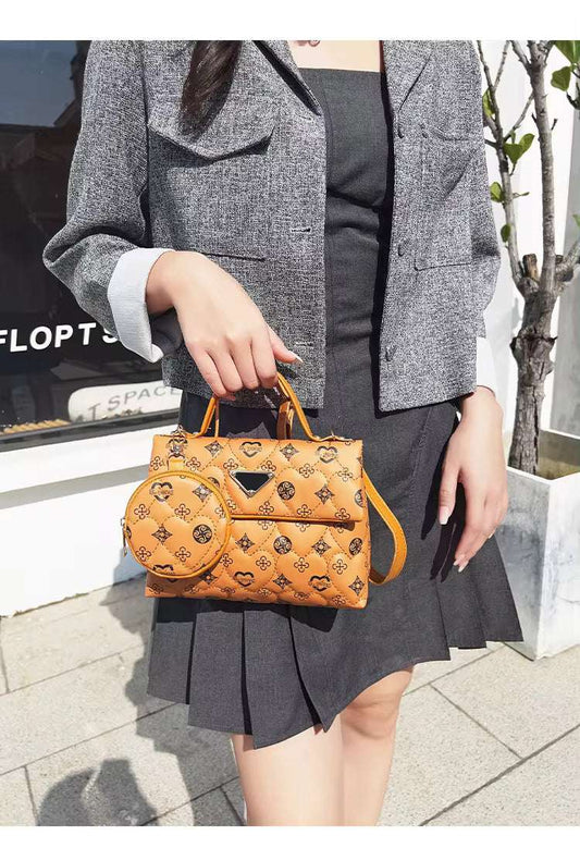 2024 Printed Square Bags Women Handbags- Two Piece Set - 1-The Fashionista 