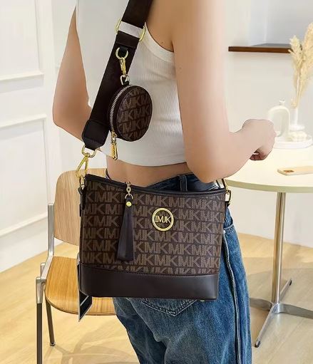 2024 Trendy Branded Leather Crossbody Chain Bag 2-piece - 2- The Fashionista