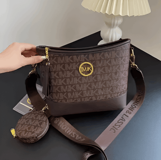 2024 Trendy Branded Leather Crossbody Chain Bag 2-piece set-F-1