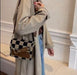 Luxury Checkerboard Fabric Flap Crossbody Sling Bags for Women