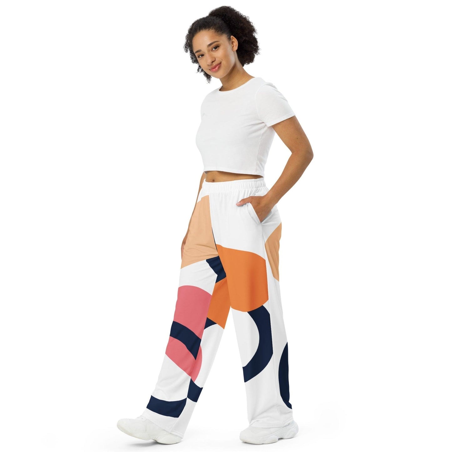 All-over print women leg pants - 3-The Fashionista