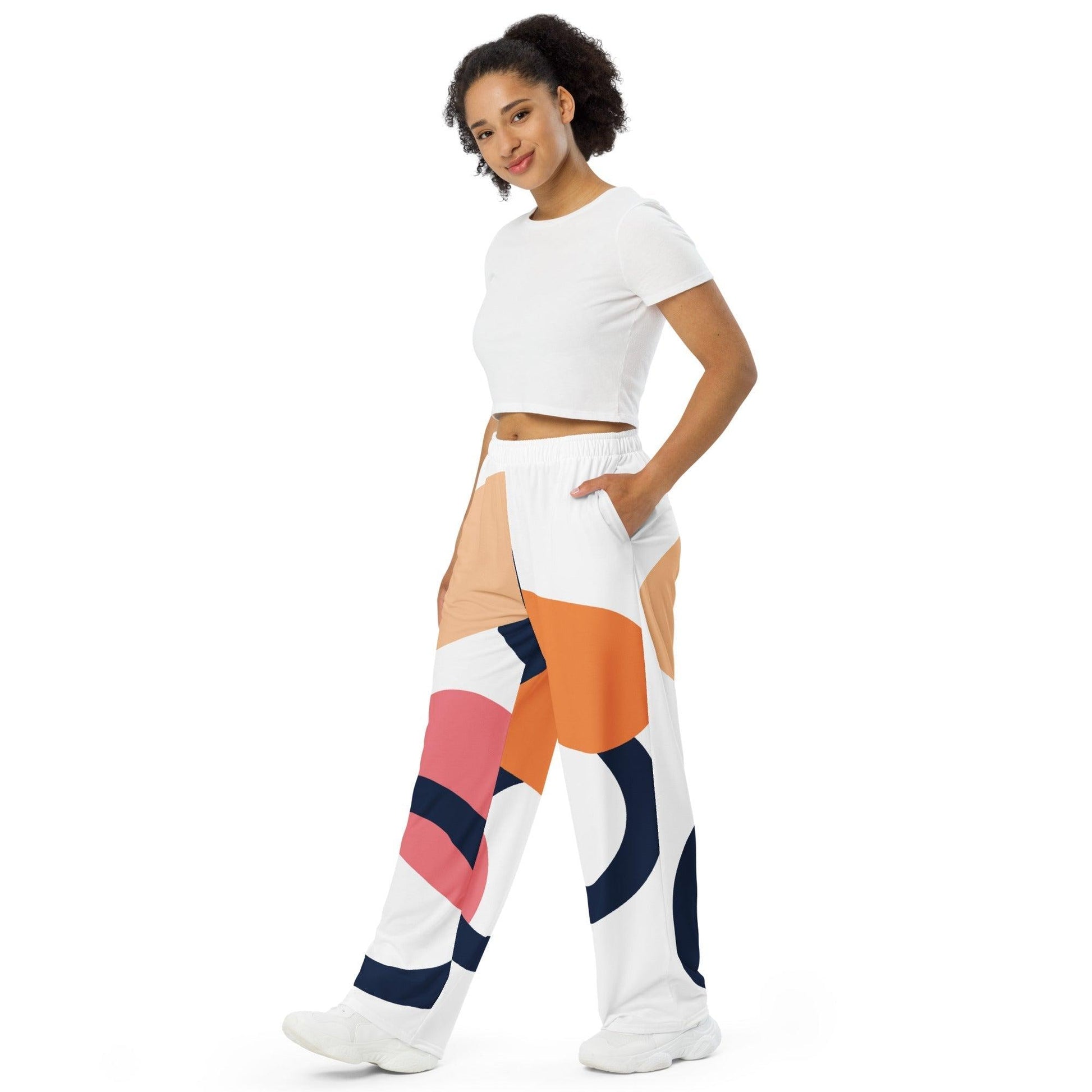All-over print women leg pants - 3-The Fashionista