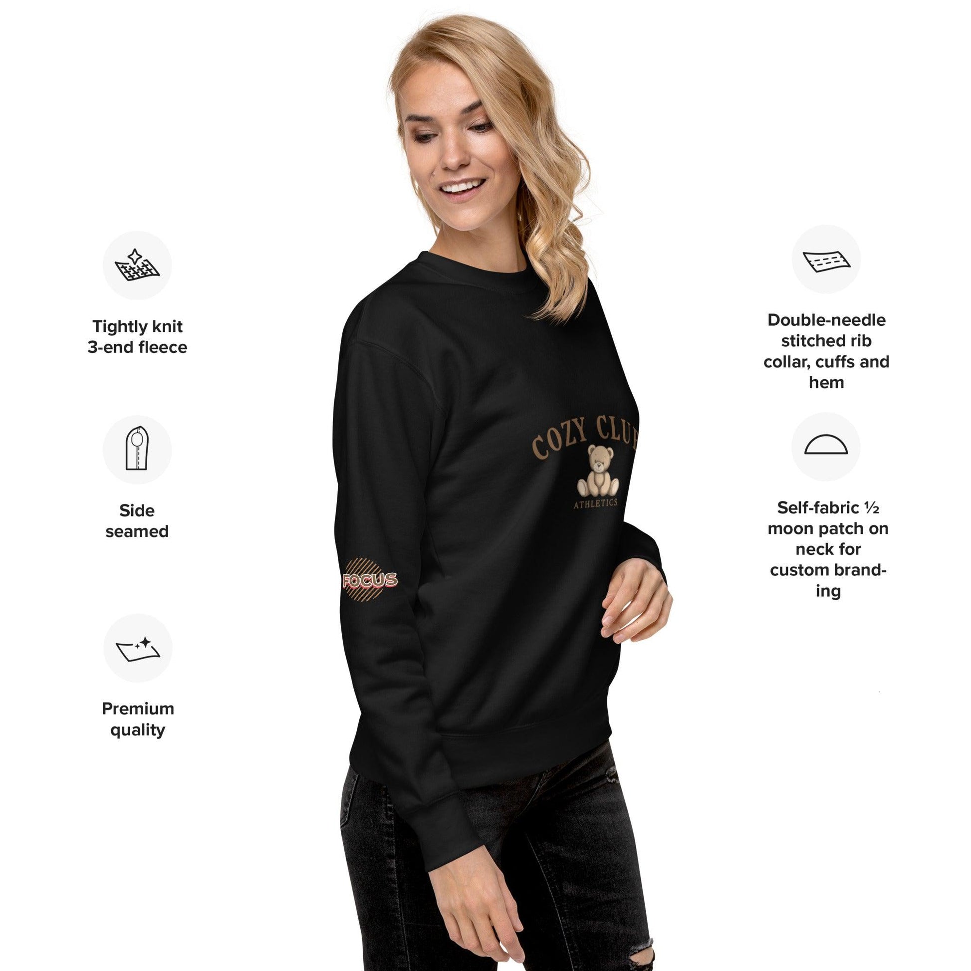 Cozy Club Athletics Teddy Bear Sweatshirt - 15-The Fashionista