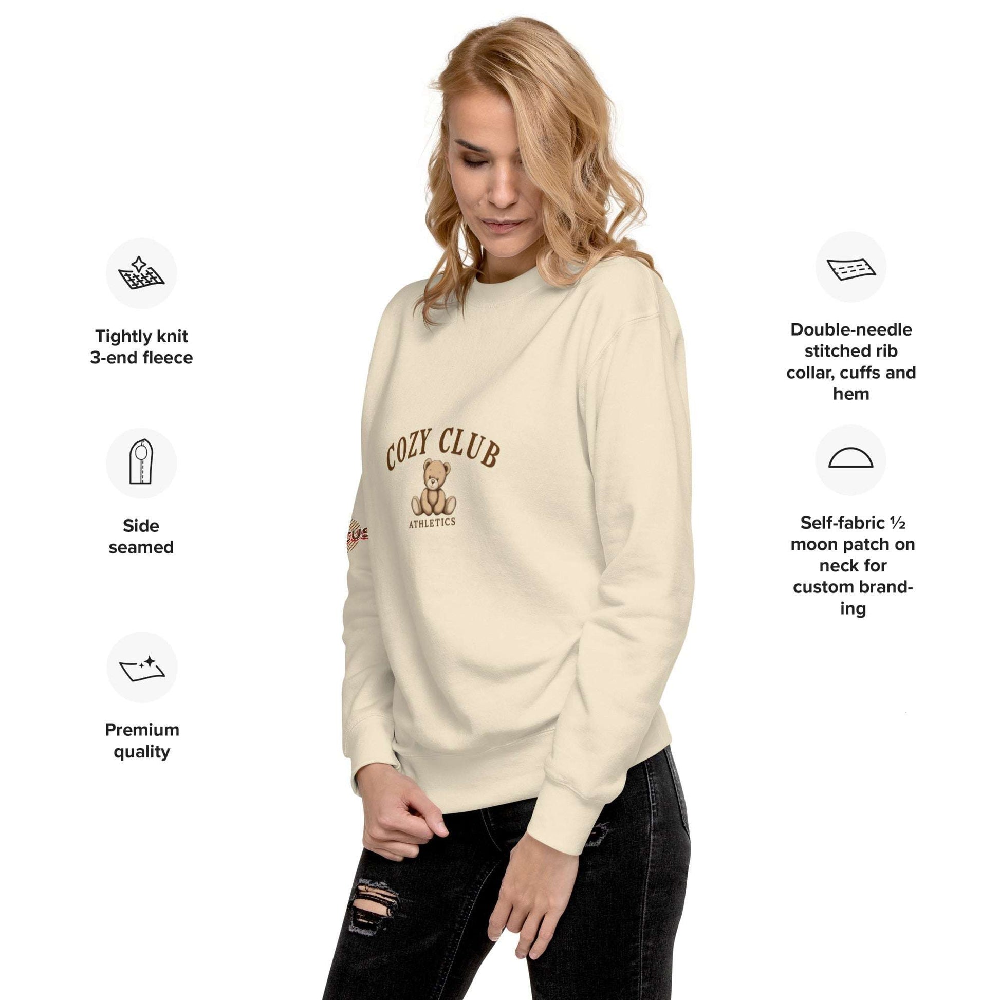 Cozy Club Athletics Teddy Bear Sweatshirt - 5-The Fashionista