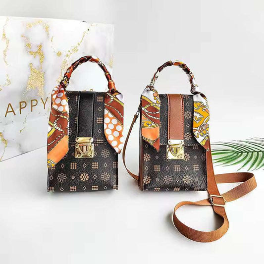 Fashion Scarves Square Bag Retro Printed One-shoulder Messenger Women Handbag - 2-The Fashionista 