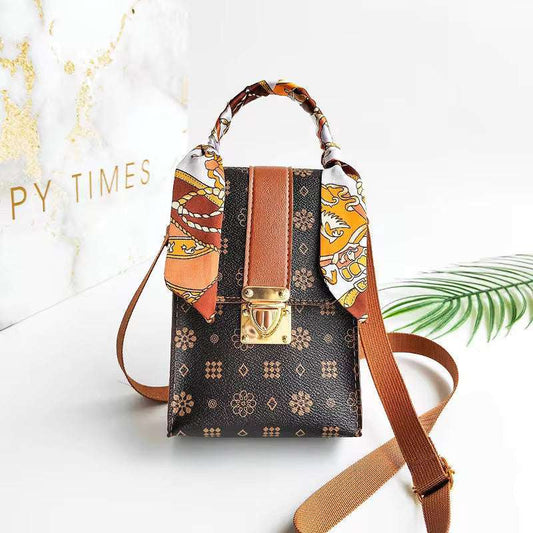 Fashion Scarves Square Bag Retro Printed One-shoulder Messenger Women Handbag - 1-The Fashionista 