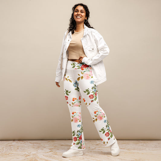 Floral Flare Women leggings - 5-The Fashionista