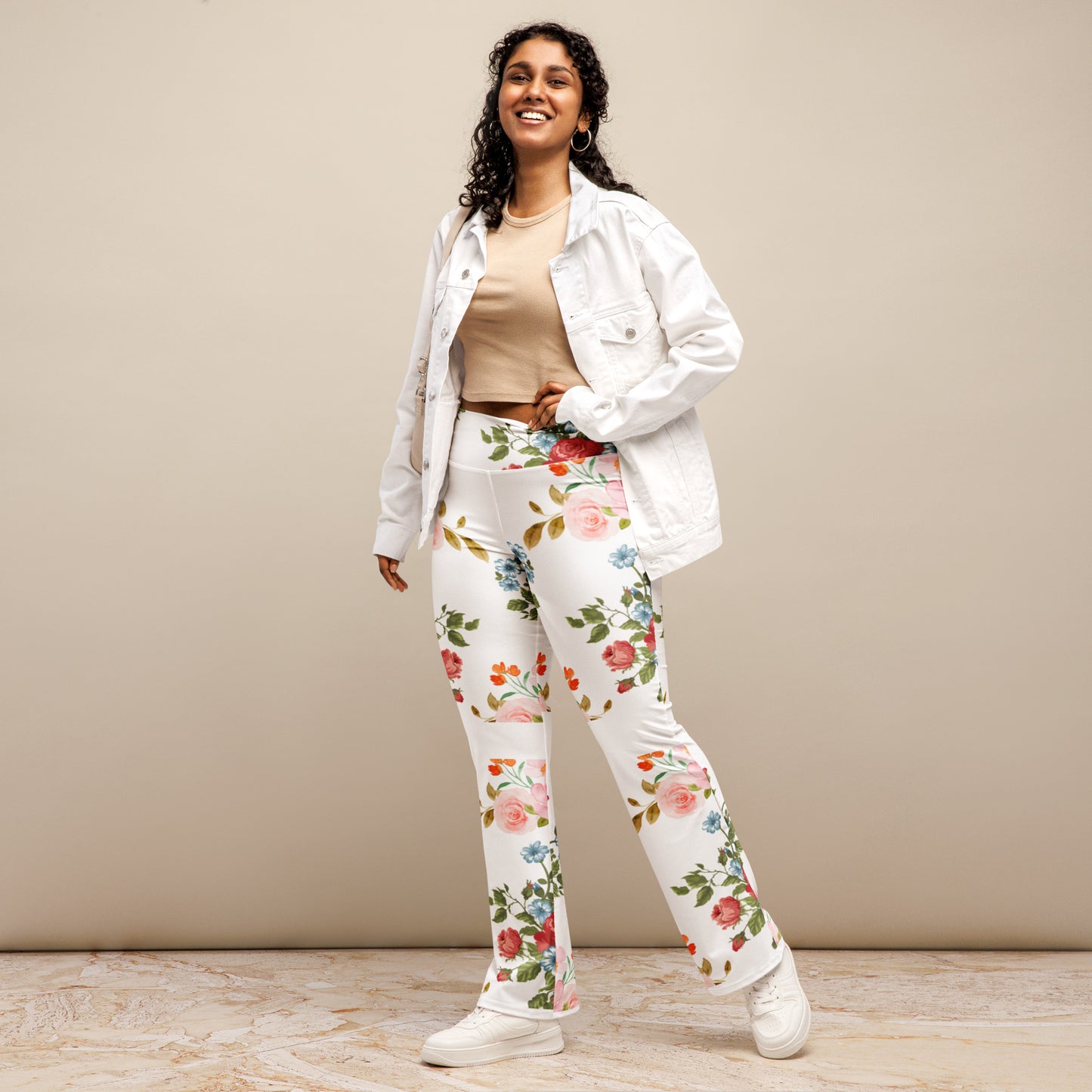 Floral Flare Women leggings - 5-The Fashionista