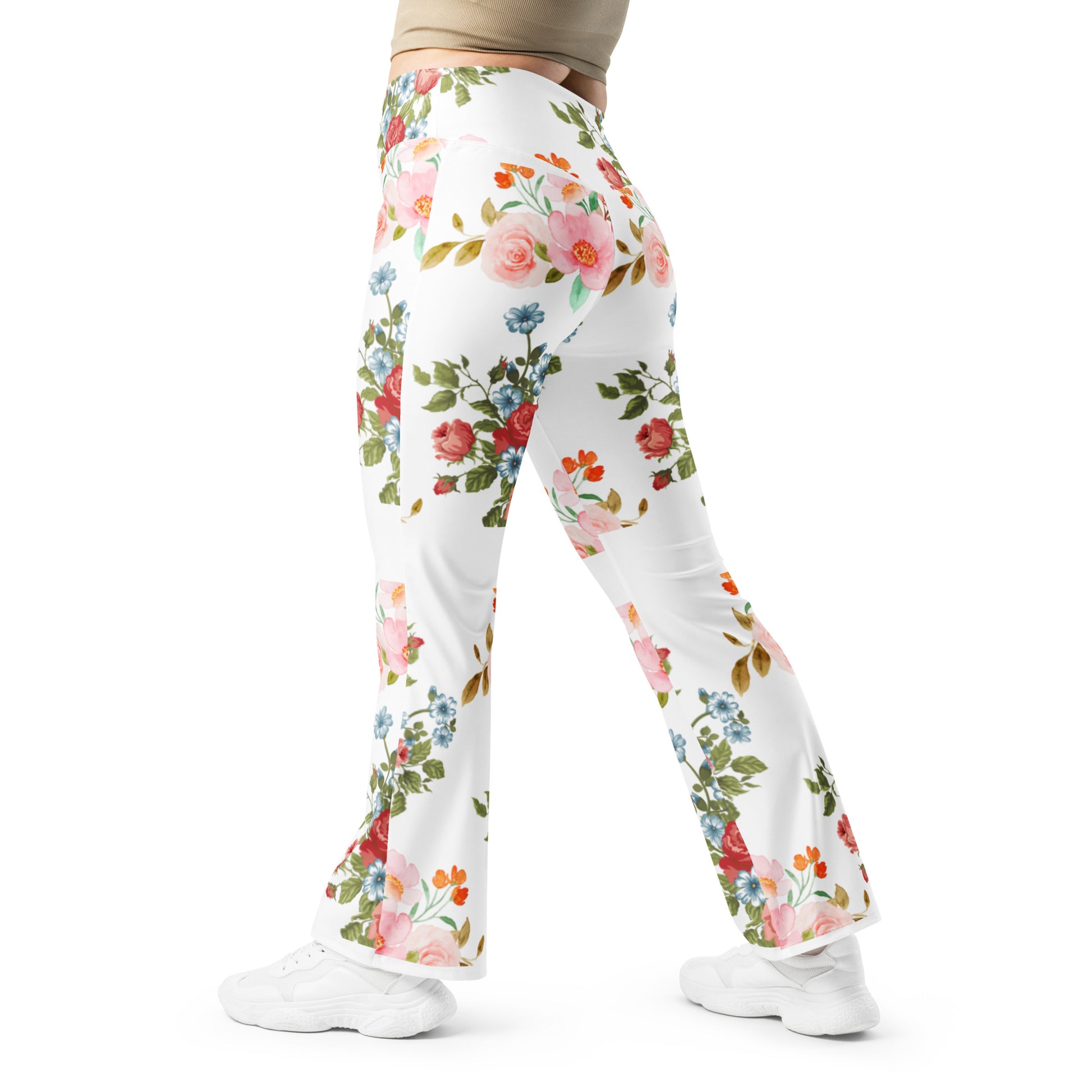 Floral Flare Women leggings - 4-The Fashionista
