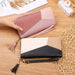 2024 new splicing long wallet ladies clutch bag female large capacity-F-3