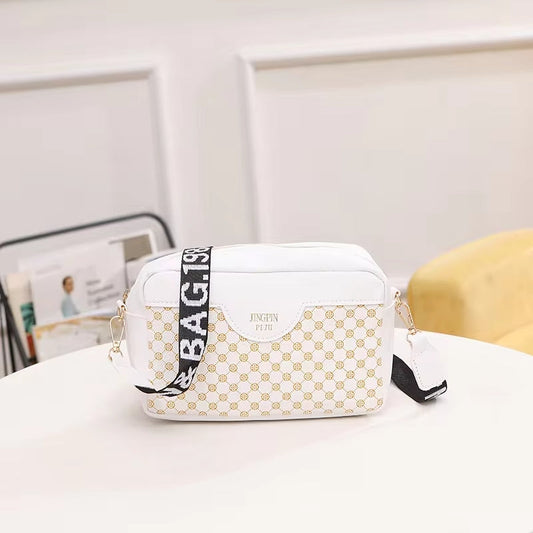 Ladies Bag Flower Small Square Bag Letter Weaving Strap Cross Shoulder Bag - The Fashionista 