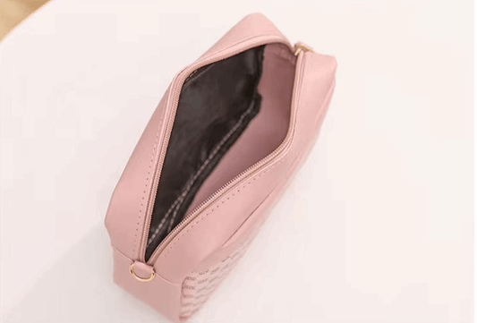 Ladies Bag Flower Small Square Bag Letter Weaving Strap Cross Shoulder Bag - 2-The Fashionista 
