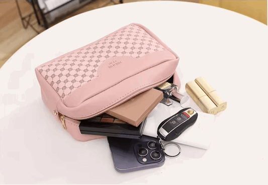 Ladies Bag Flower Small Square Bag Letter Weaving Strap Cross Shoulder Bag - 1-The Fashionista 