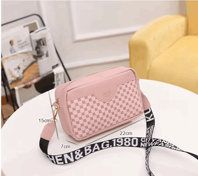 Ladies Bag Flower Small Square Bag Letter Weaving Strap Cross Shoulder Bag - The Fashionista 