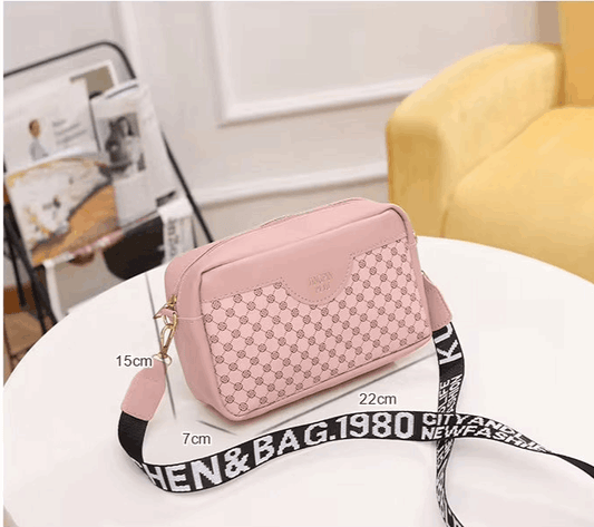 Ladies Bag Flower Small Square Bag Letter Weaving Strap Cross Shoulder Bag - The Fashionista 