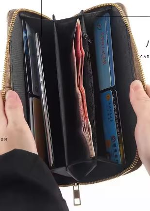 Large Capacity Zip Wallet- Phone Holder Travel Purse - 1-The Fashionista 