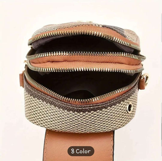 Stylish Cute Geometric Shoulder Bag - Fashionable Bag With Zipper Closure - 1-The Fashionista 