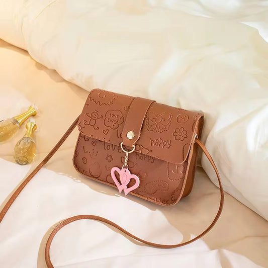 Top Fashion Embossed Small Square Bag New 2024 Ladies Messenger Bag -1- The Fashionista 