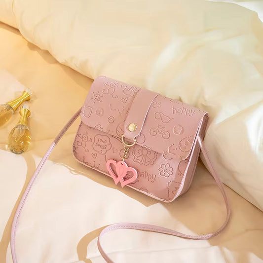 Top Fashion Embossed Small Square Bag New 2024 Ladies Messenger Bag - The Fashionista 