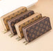 Luxury designer double zipper pocket wallet, large capacity for women-F-3