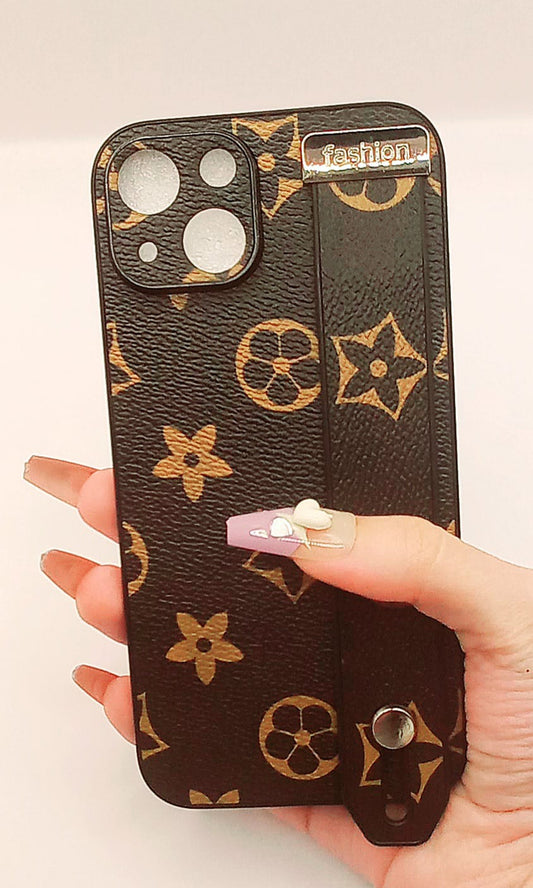 Trendy Designer Printed Wrist Strap Phone Case