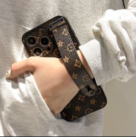 Trendy Designer Printed Wrist Strap Phone Case