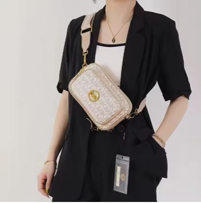 Summer High quality design double zipper Crossbody Bag