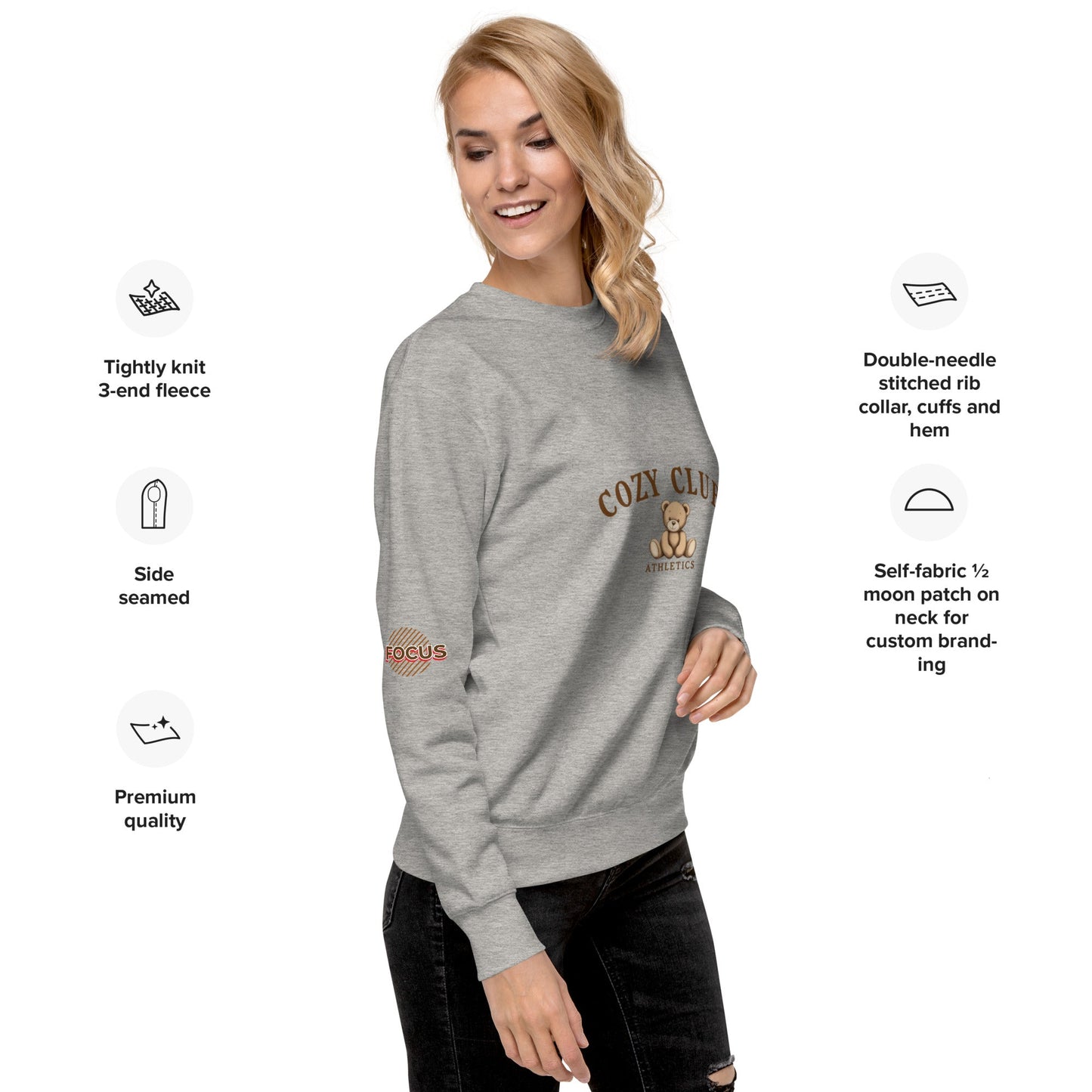 Cozy Club Athletics Teddy Bear Sweatshirt